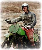 photo of Rick on his green machine